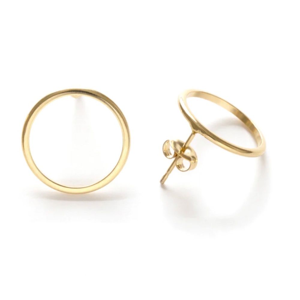 Amano Studio || handcrafted modern gold circle earrings